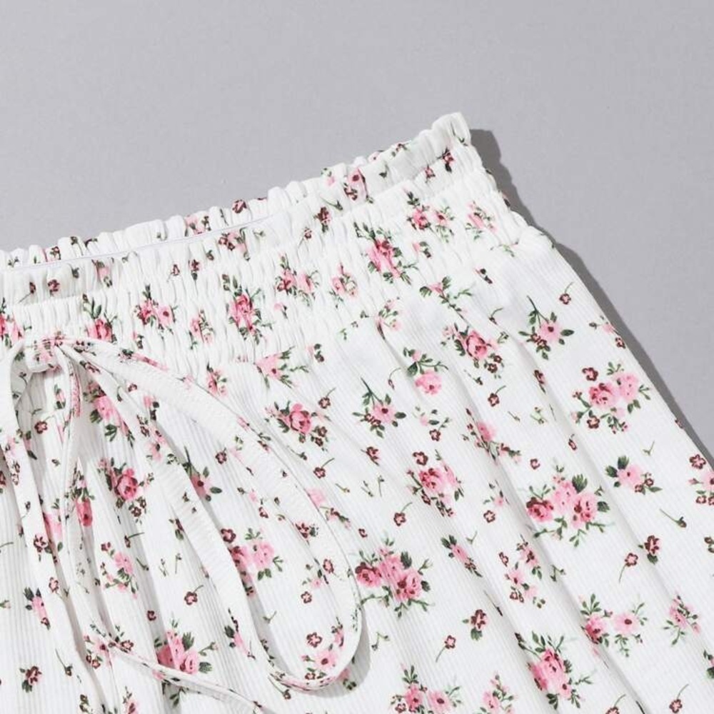New Women’s Floral Pajama Sleep Shorts - Picture 4 of 6
